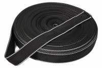 Стропа окантовочная чёрная с белой полосой 30 мм